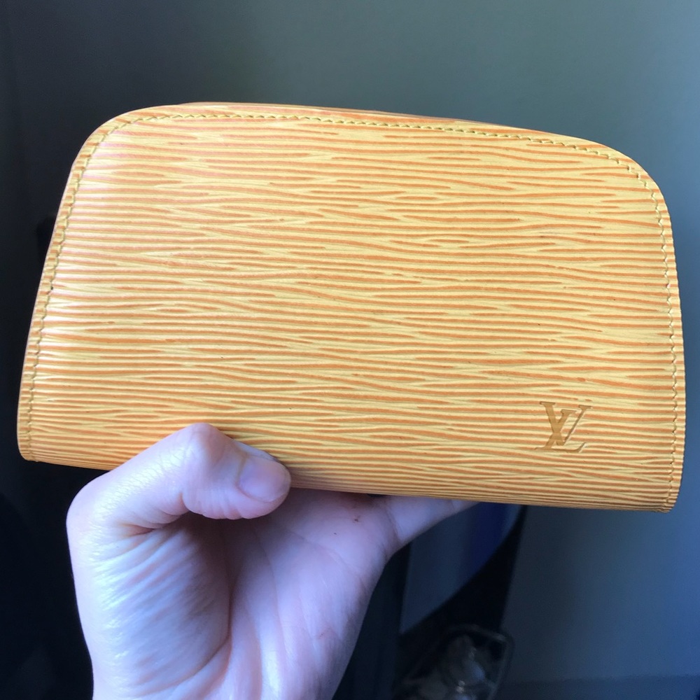 Authentic LV Epi Douphine Leather Cosmetic Pouch